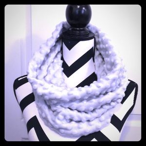Super Plush Minky Light GrayInfinity Scarf